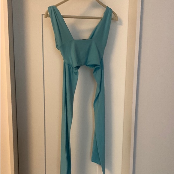 Lioness Blue Wrap Crop Top with Adjustable Straps - Picture 3 of 3